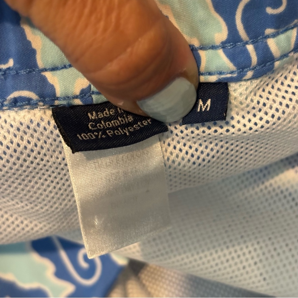 Vineyard Vines Blue Fish Drawstring Swim Trunks M - Picture 7 of 7